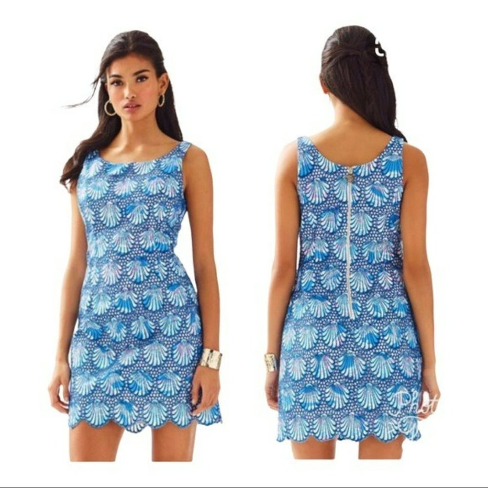 Lilly Pulitzer Aralyn Shift Dress - Scallop Eyelet - NWT - 2
